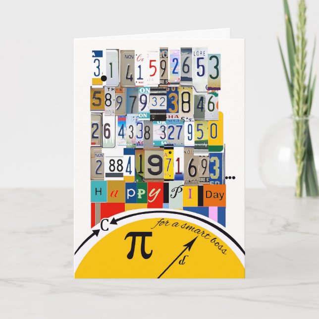 Tarjeta Día del Pi para los jefes, números que van en dism (Anverso)