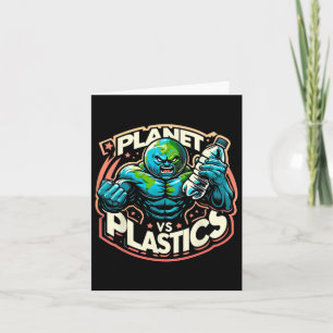 Tarjeta Día del Planeta Vs Plásticos