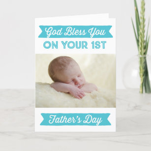 Tarjeta Día del Primer Padre Personalizado - Dios bendiga