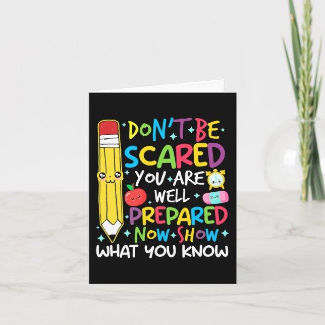 Tarjeta Día del Profesor Mostrar Lo Que Sabes El Día De Pr (Anverso)