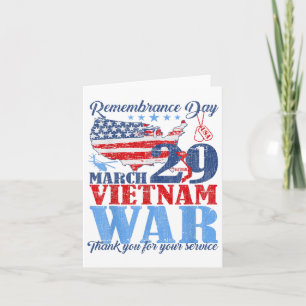 Tarjeta Día del Recuerdo 29 de marzo 2014 Guerra de Vietna