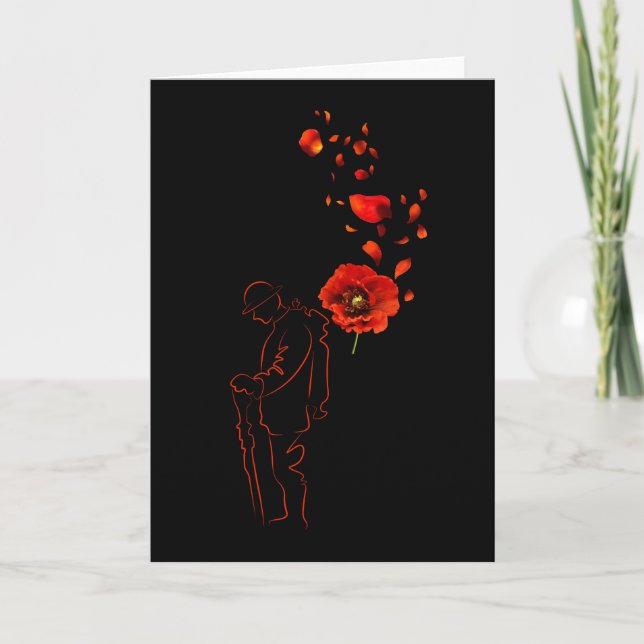 Tarjeta Día del Recuerdo de la adormidera roja de Canadá p (Anverso)