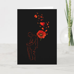 Tarjeta Día del Recuerdo de la adormidera roja de Canadá p