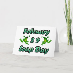 Tarjeta Día del Salto 29 de febrero