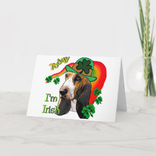 Tarjeta Día del St. Patricks de Basset Hound