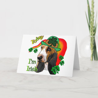 Tarjeta Día del St. Patricks de Basset Hound