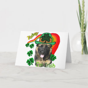 Tarjeta Día del St Patricks del pastor alemán