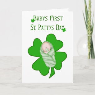 Tarjeta Día del St. Patty del bebé primera - bebé y
