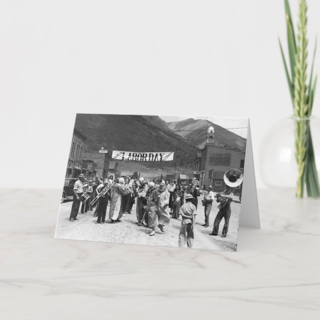 Tarjeta Día del Trabajo Clowns, 1940 (Anverso)