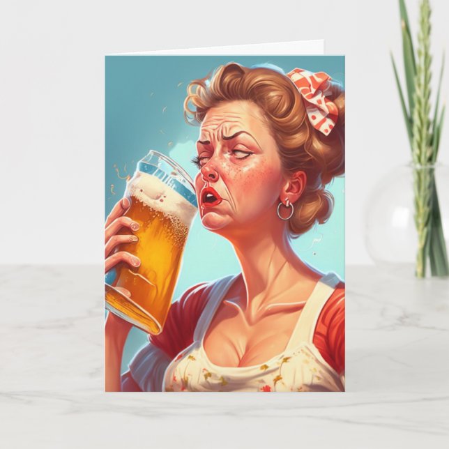 Tarjeta Dia divertida de la madre (Anverso)