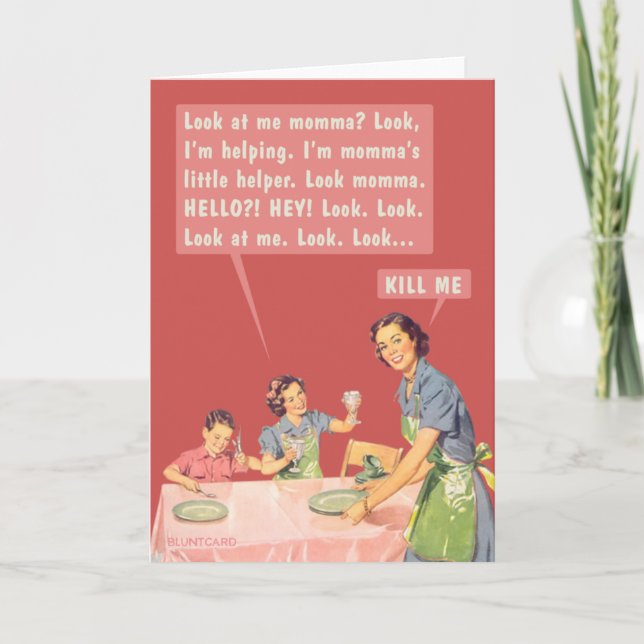 Tarjeta Dia divertida de la madre (Anverso)