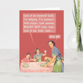 Tarjeta Dia divertida de la madre