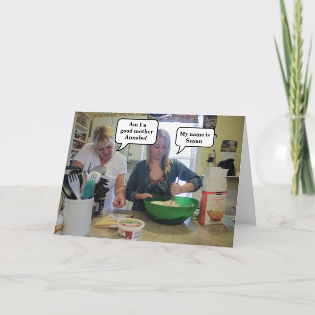 Tarjeta Dia divertida de la madre | Cumpleaños de mamá (Anverso)