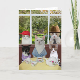 Tarjeta Dia divertida de la madre de un gato o cumpleaños