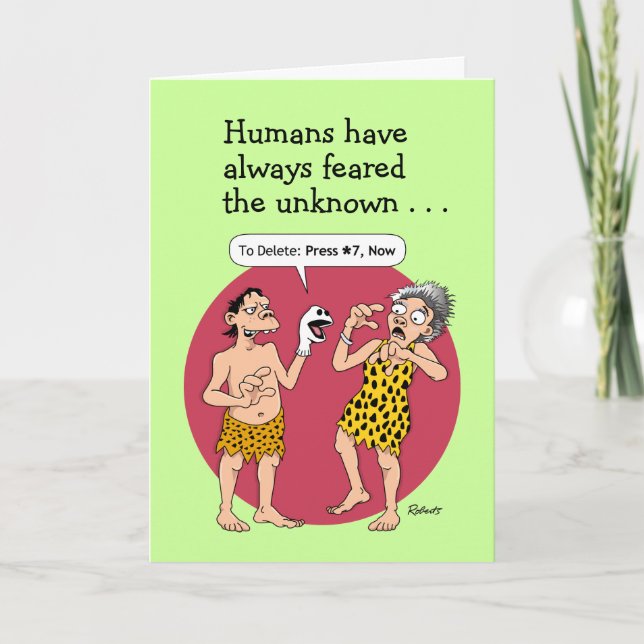 Tarjeta Dia divertida de la madre: desde el hijo (Anverso)