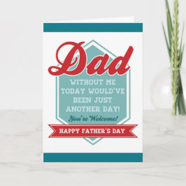 Tarjeta Dia divertida del padre