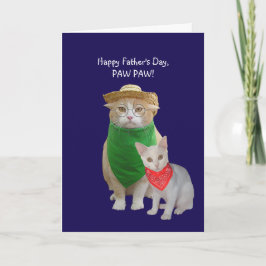Tarjeta Dia divertida del padre del gato