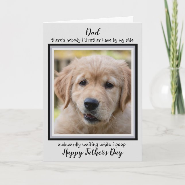Tarjeta Dia divertida del padre - Del perro - Papá del per (Anverso)