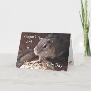 Tarjeta Día divertido de agarrar algunos frutos secos