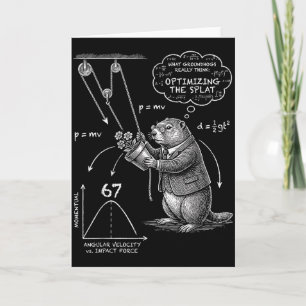 Tarjeta Día divertido de la marmota 67 Meme Lo que las mar