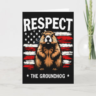 Tarjeta Día divertido de la marmota, respeta la vin de la