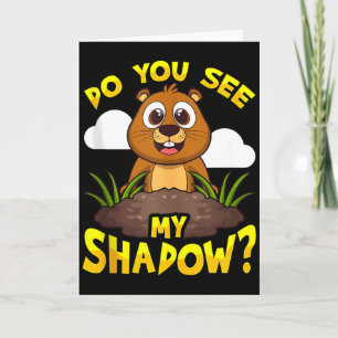 Tarjeta Día divertido de la marmota ¿Ves mi sombra_ Pa Met