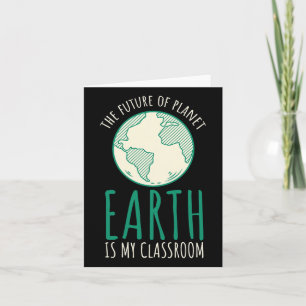 Tarjeta Día divertido de la Tierra para maestros de aula
