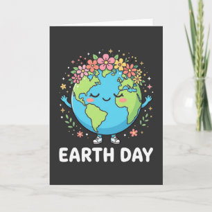 Tarjeta Día divertido de la Tierra Ve planeta Es tu Día de