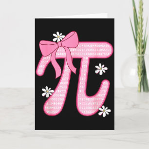 Tarjeta Día Divertido de Pi Espiral Pi Matemáticas Coquett