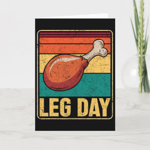 Tarjeta Día Divertido de Piernas Disfraz de Día de Pavo Pe