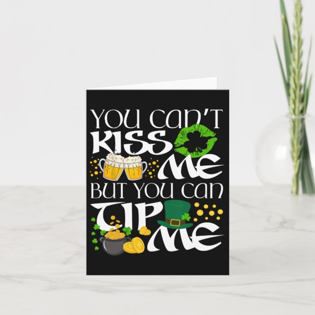 Tarjeta Día divertido de San Patricio camarera irlandesa s (Anverso)
