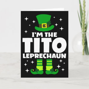 Tarjeta Día divertido de San Patricio del duende irlandés