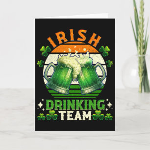 Tarjeta Día divertido de San Patricio Equipo de bebedores