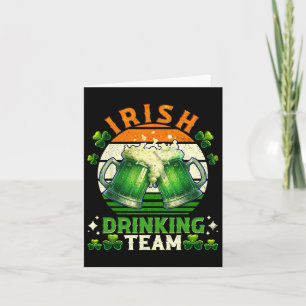 Tarjeta Día divertido de San Patricio Equipo de bebida de