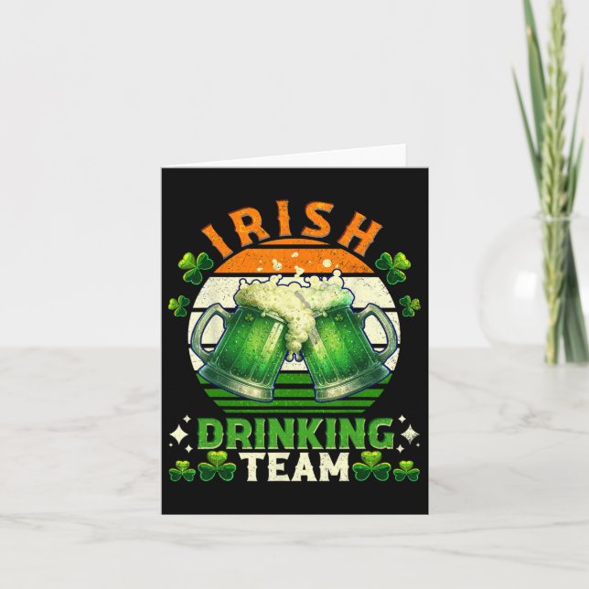 Tarjeta Día divertido de San Patricio Equipo de bebida de  (Anverso)