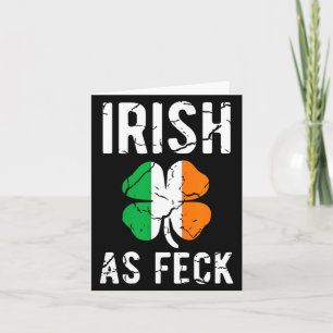 Tarjeta Día divertido de San Patricio Irlandés como loco -