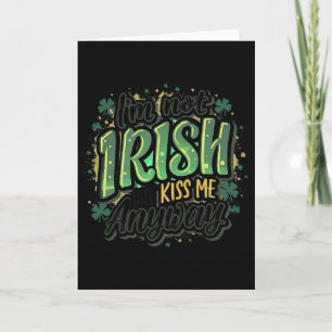 Tarjeta Día divertido de San Patricio No soy irlandés pero