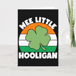 Tarjeta Día divertido de San Patricio pequeño travieso ado