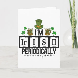 Tarjeta Día divertido de San Patricio Química irlandesa pe