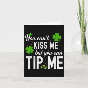 Tarjeta Día divertido de San Patricios Camarera Camarero P