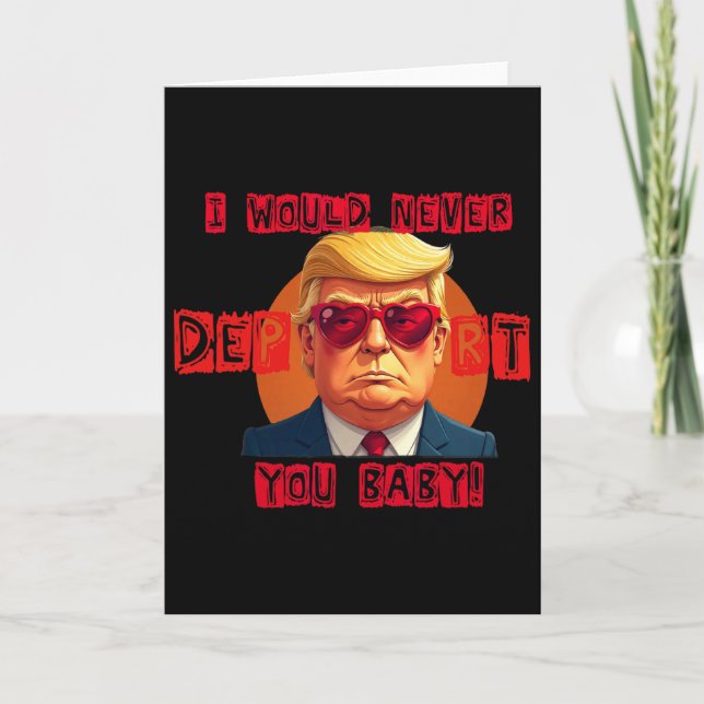Tarjeta Día divertido de San Valentín que nunca te deporta (Anverso)