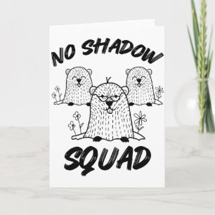 Tarjeta Día divertido del equipo de la marmota Día feliz d