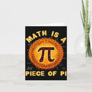 Tarjeta Día divertido las matemáticas son un trozo de past