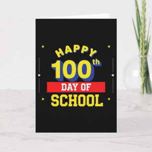 Tarjeta Día divertido número 100 de la escuela para maestr