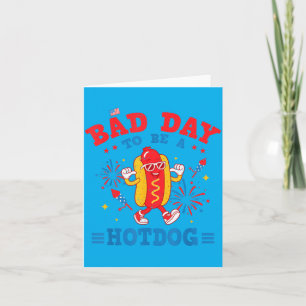 Tarjeta Día divertido para ser un Hotdog Cuatro De Julio