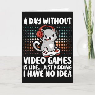 Tarjeta Día divertido para un jugador sin videojuegos para