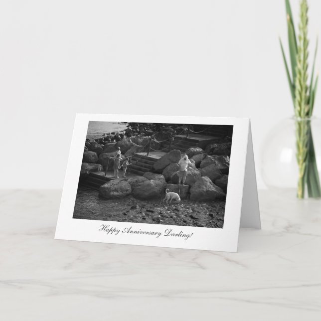 Tarjeta Día en familia - Feliz aniversario querido (Anverso)