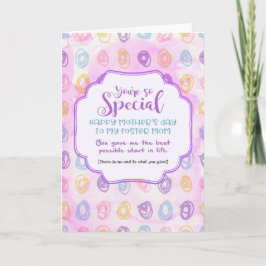 Tarjeta Día especial de la madre de acogida - Día de la ma