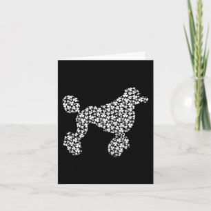 Tarjeta Día estándar del perro de caniche Cute Shamrock St