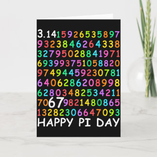Tarjeta Día feliz 3.14 amante de las matemáticas 67 maestr